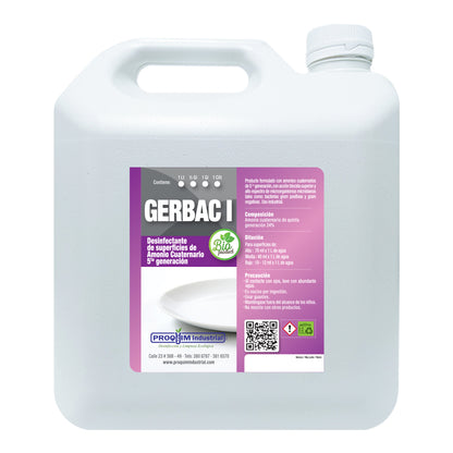 Desinfectante concentrado con Amonio Cuaternario de 5ta generación | GERBAC I