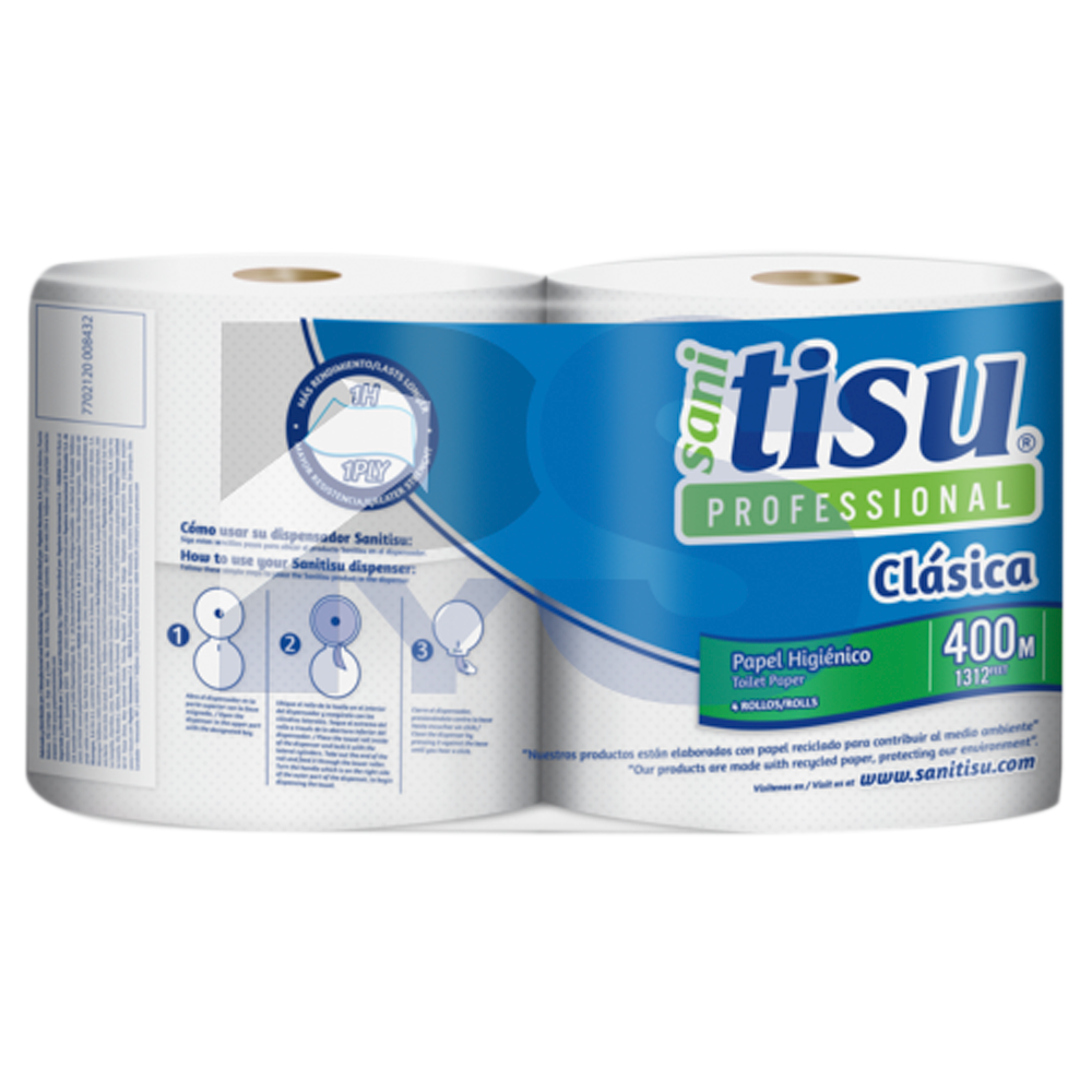 Papel Higienico Jumbo 400 Mtrs | Sanitisu