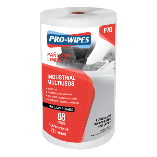 Paños reutilizables blancos PRO-WIPES