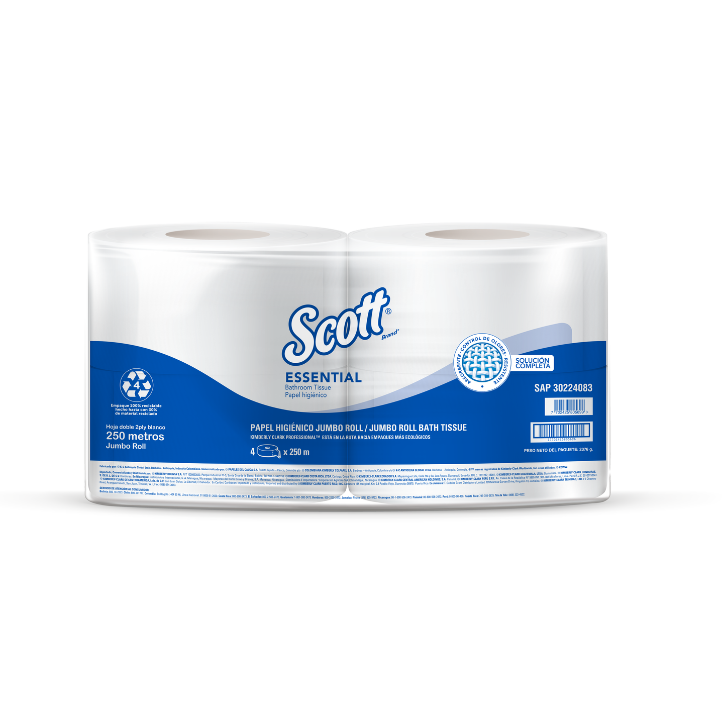 Hygienic Paper Jumbo White * 4 Rolls | Scott.