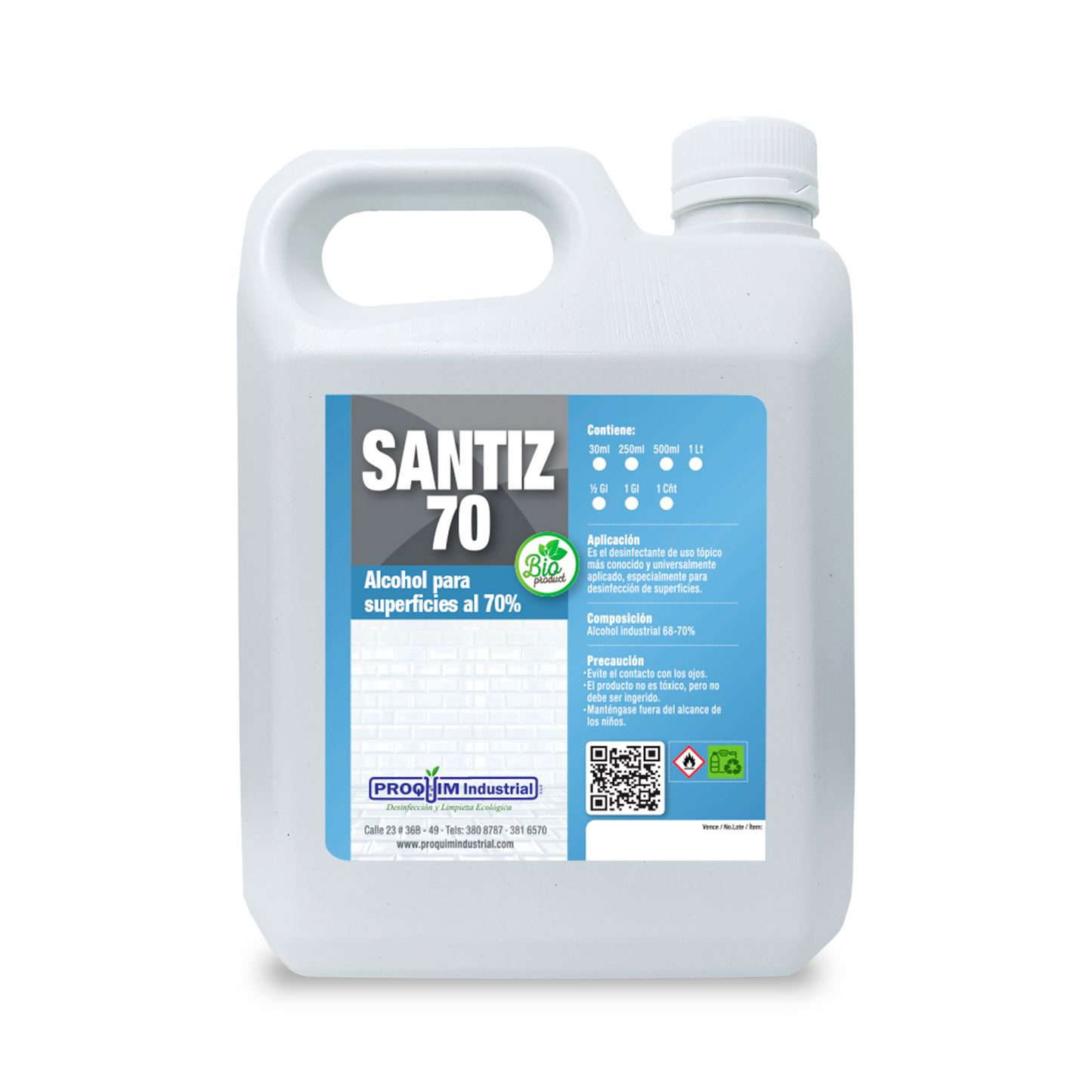 70% alcohol for all types of surfaces | Santiz 70.