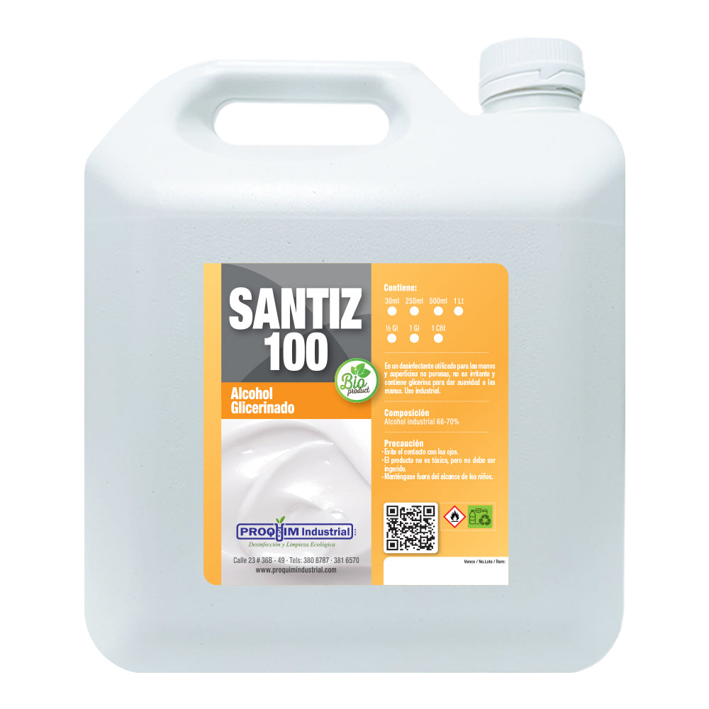 Antibacterial glycerin alcohol | Santiz 100.