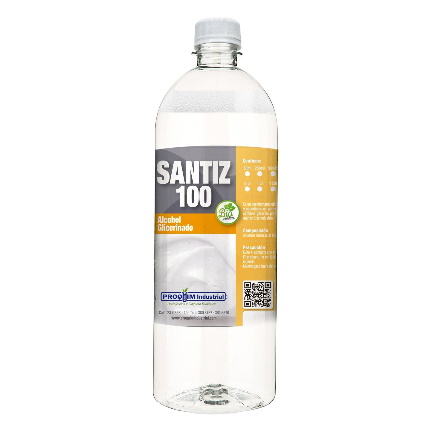 Alcohol glicerinado antibacterial | SANTIZ 100